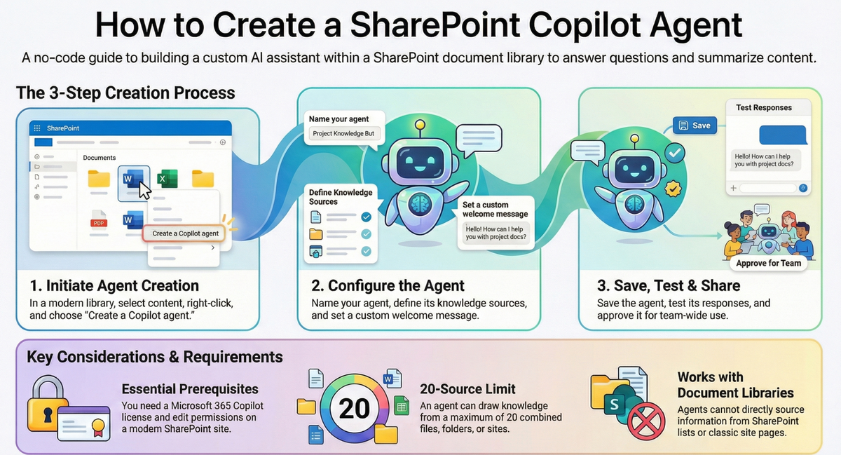 CREATE A COPILOT AGENT IN A DOCUMENT LIBRARY / MAIN BLOG | SharePoint ...