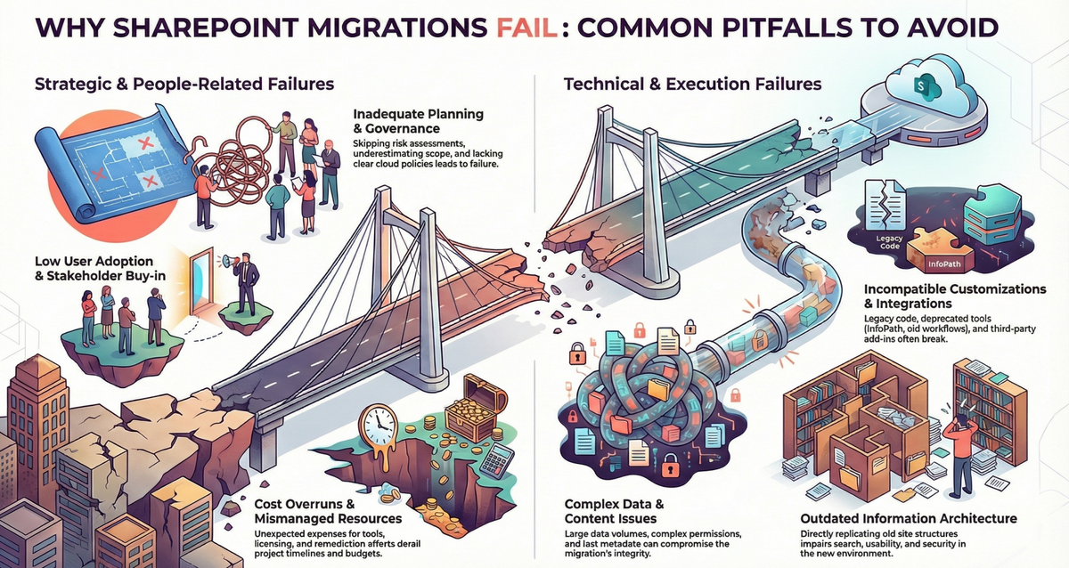 HOW MIGRATION EFFORTS CAN FAIL / MAIN BLOG | SharePoint Mentor