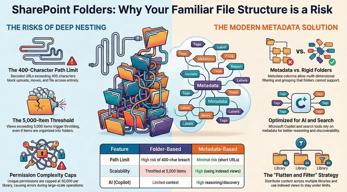 RISKS OF USING FOLDERS IN LISTS & LIBRARIES / MAIN BLOG | SharePoint Mentor