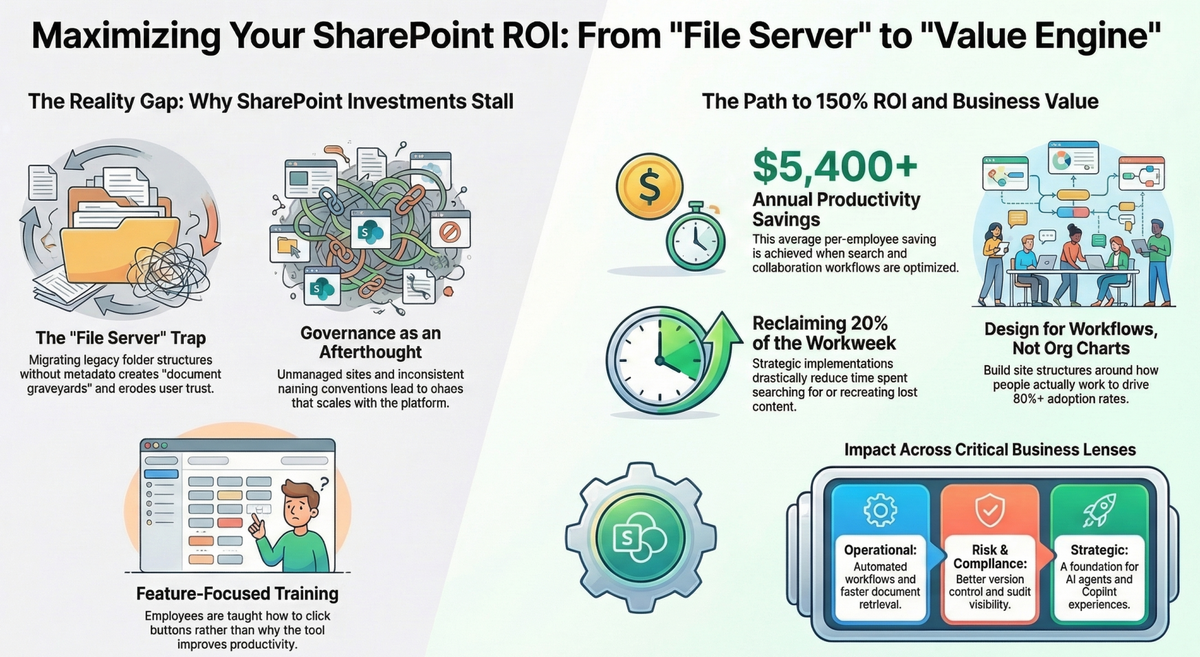 sharepoint adds business value - https: sharepoint ... IS SHAREPOINT DELIVERING VALUE? / MAIN BLOG | SharePoint Mentor