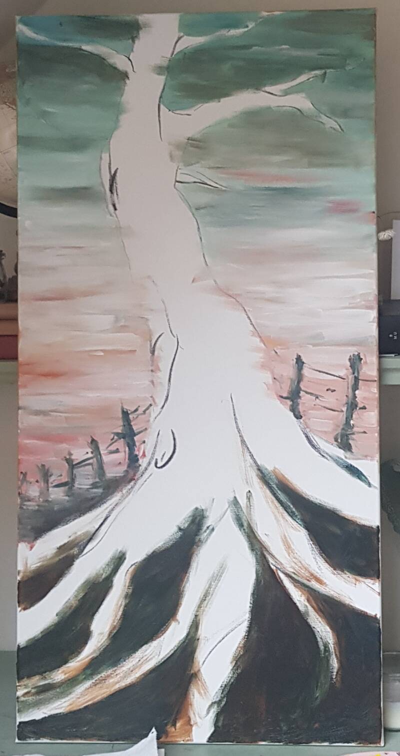 Achtergrond geschilderd