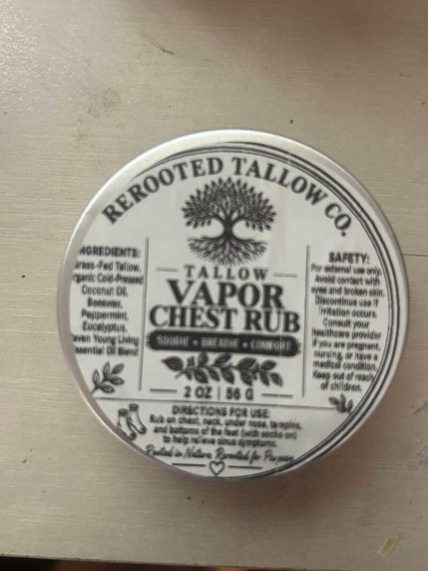 Tallow vapor chest rub