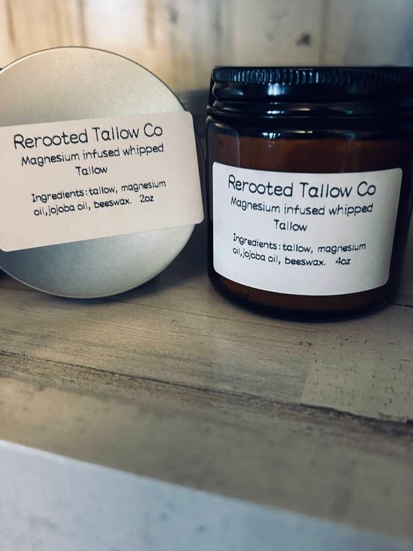 Magnesium infused whipped tallow