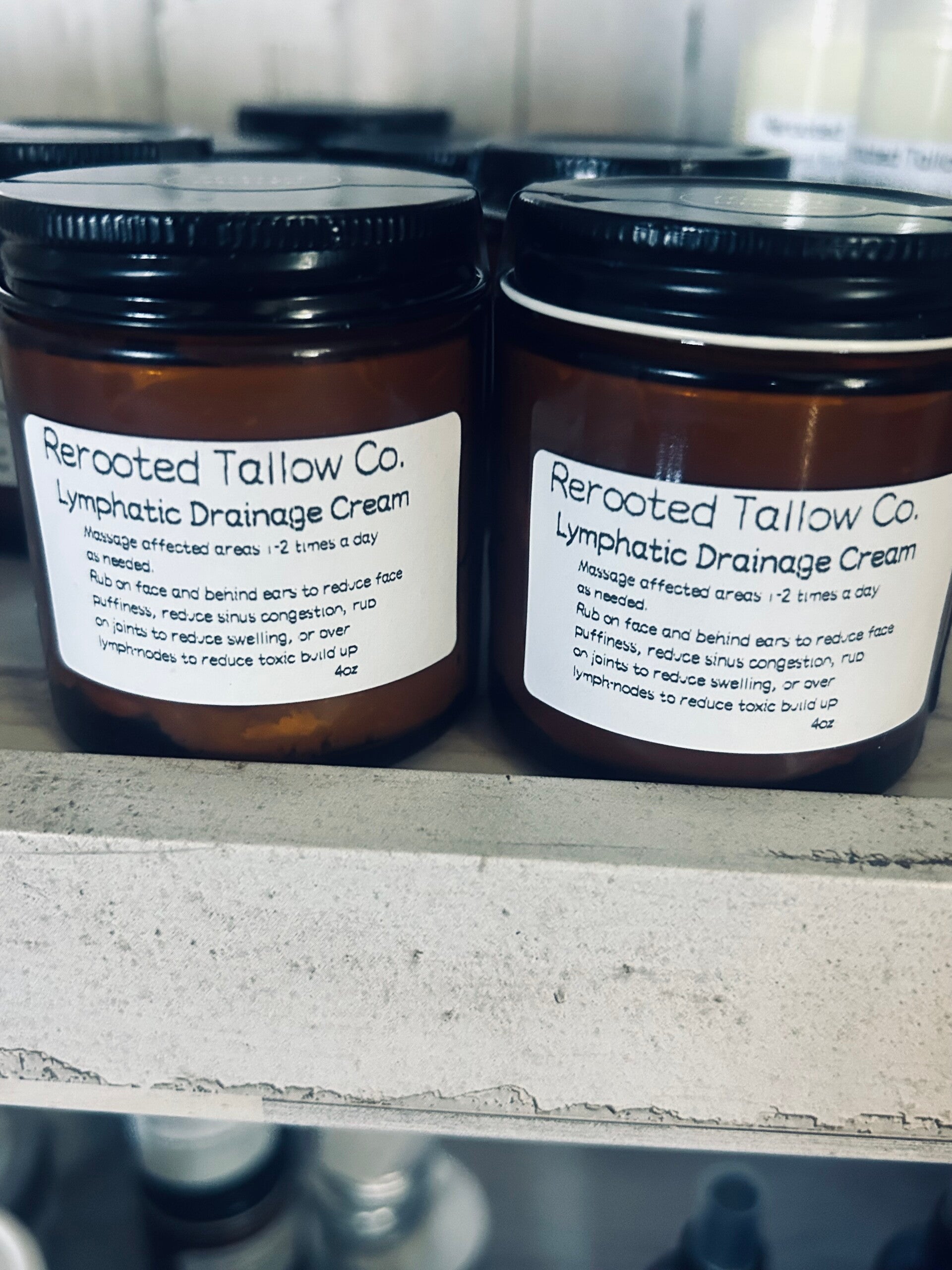 Lymphatic drainage cream