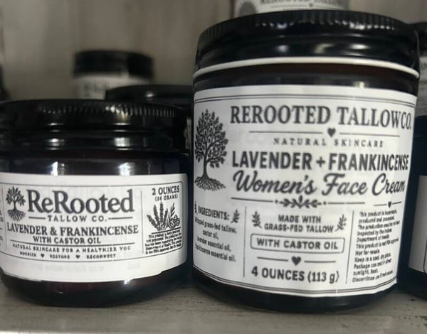 Lavender and frankincense women’s face moisturizing Tallow