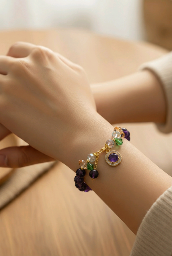 Bracelet purple amethyst