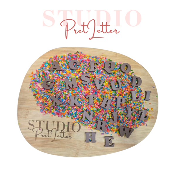 Loose part, Chocolade letters set