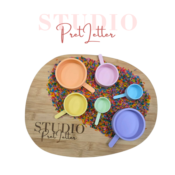 Schepjes set PLA Kleur Pastel Oranje, Geel, Groen