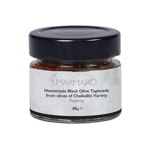 Marmaro black olive tapenade with pastrima 80g