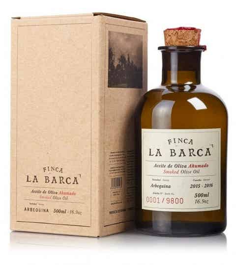 Olijfolijf SMOKED OLIVE OIL 500ML BOTTLE INCL BOX FINCA LA BARCA