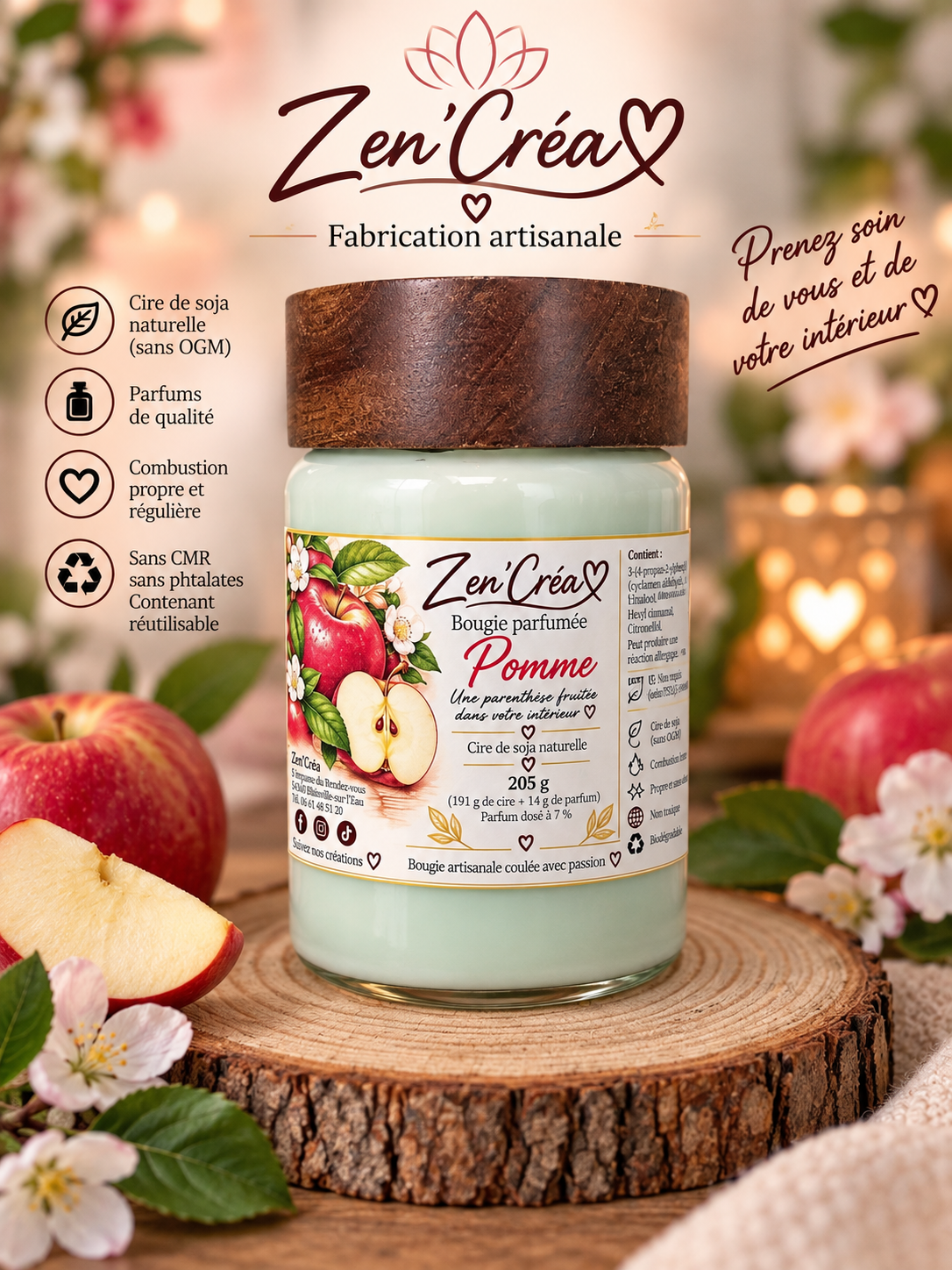 Bougie parfumée "Pomme"