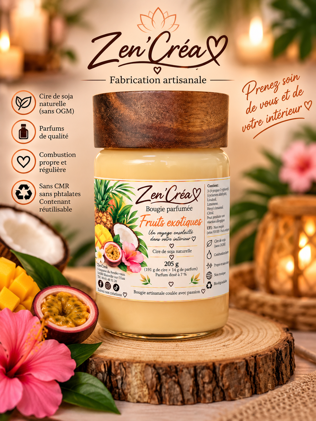 Bougie parfumée "Fruits exotiques"