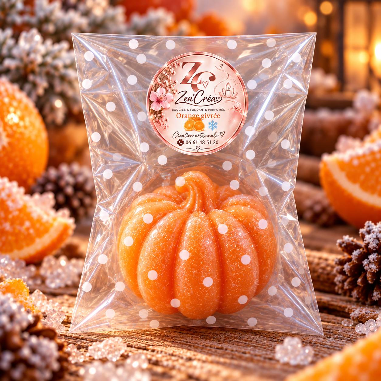 Fondant " Orange givrée"