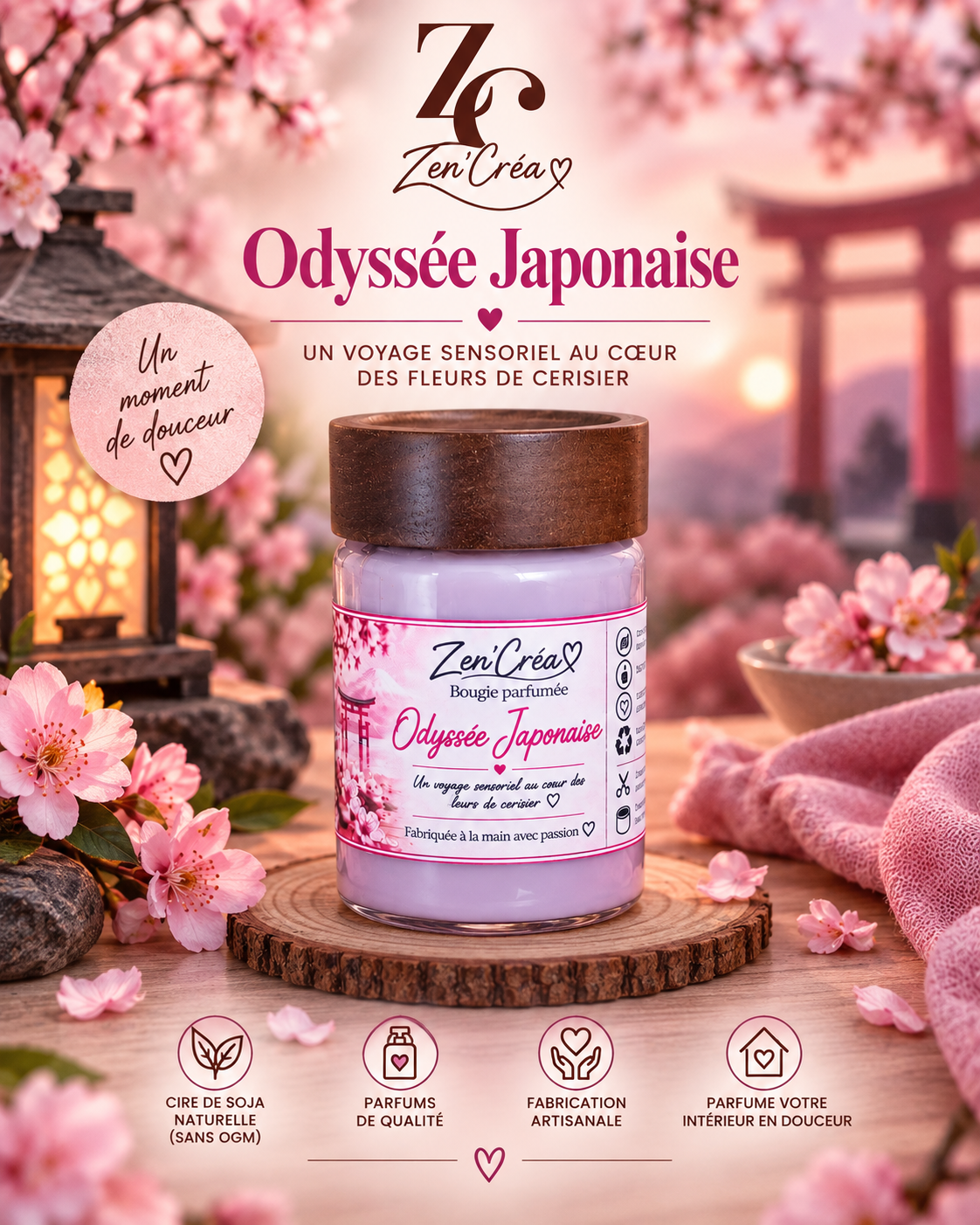 Bougie parfumée "OdysséeJaponaise"