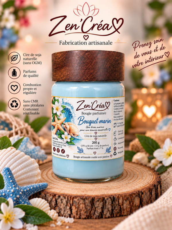 Bougie parfumée "Bouquet marin"