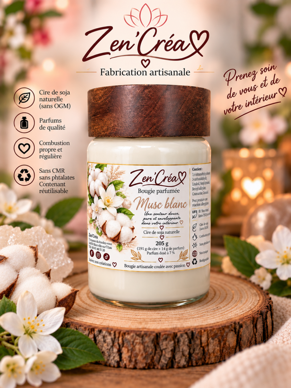 Bougie parfumée "Musc blanc"