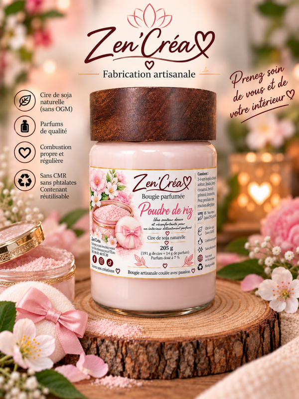 Bougie parfumée "Poudre de riz"