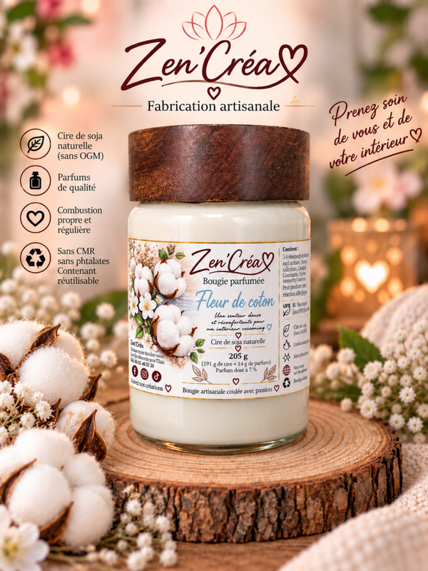 Bougie parfumée "Fleur de coton"