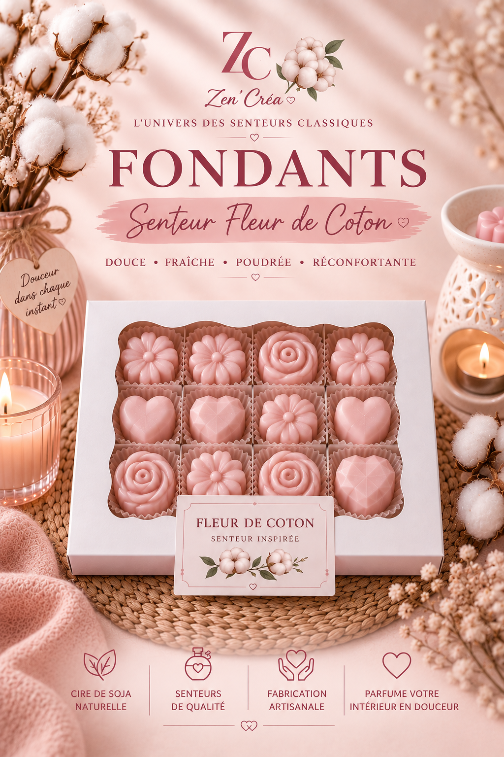 Fondants "Fleur de coton"