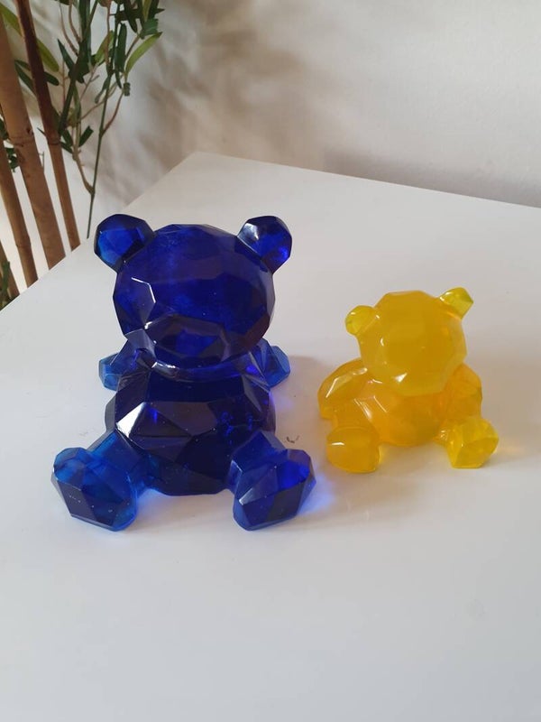 Ensemble nounours en résine époxy