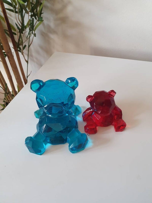 Ensemble nounours en résine époxy