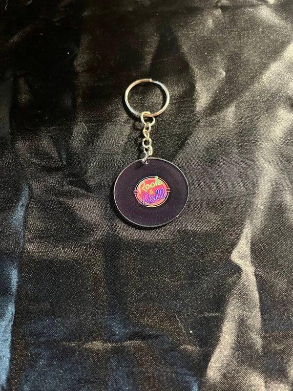 Acrylic rock n roll keyring