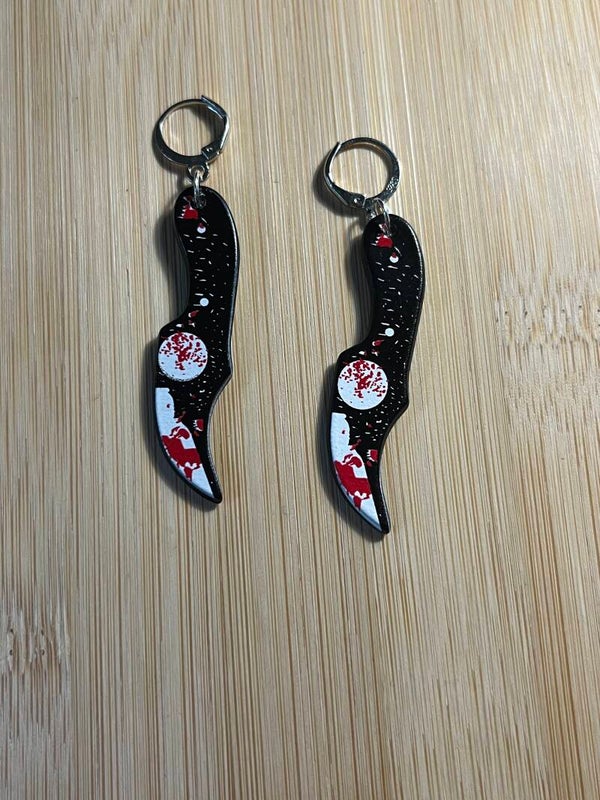 Hoop dangling earrings