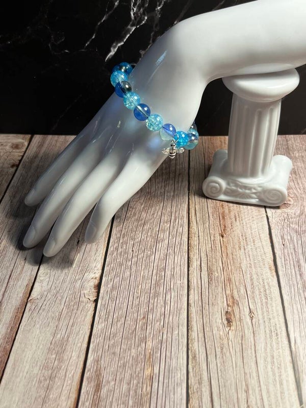 Handmade glass bead bracelet