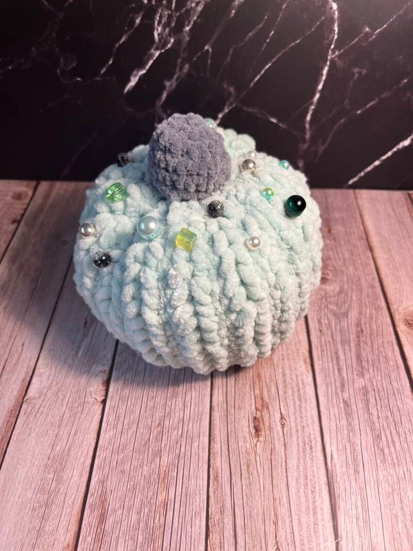 Hand crochet pumpkin