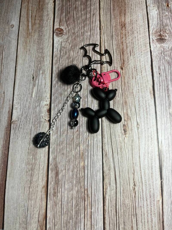 Gothic bag charm/ keyring