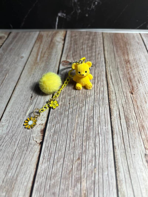 Cute girly quirky teddy bear keychain/ bag charm