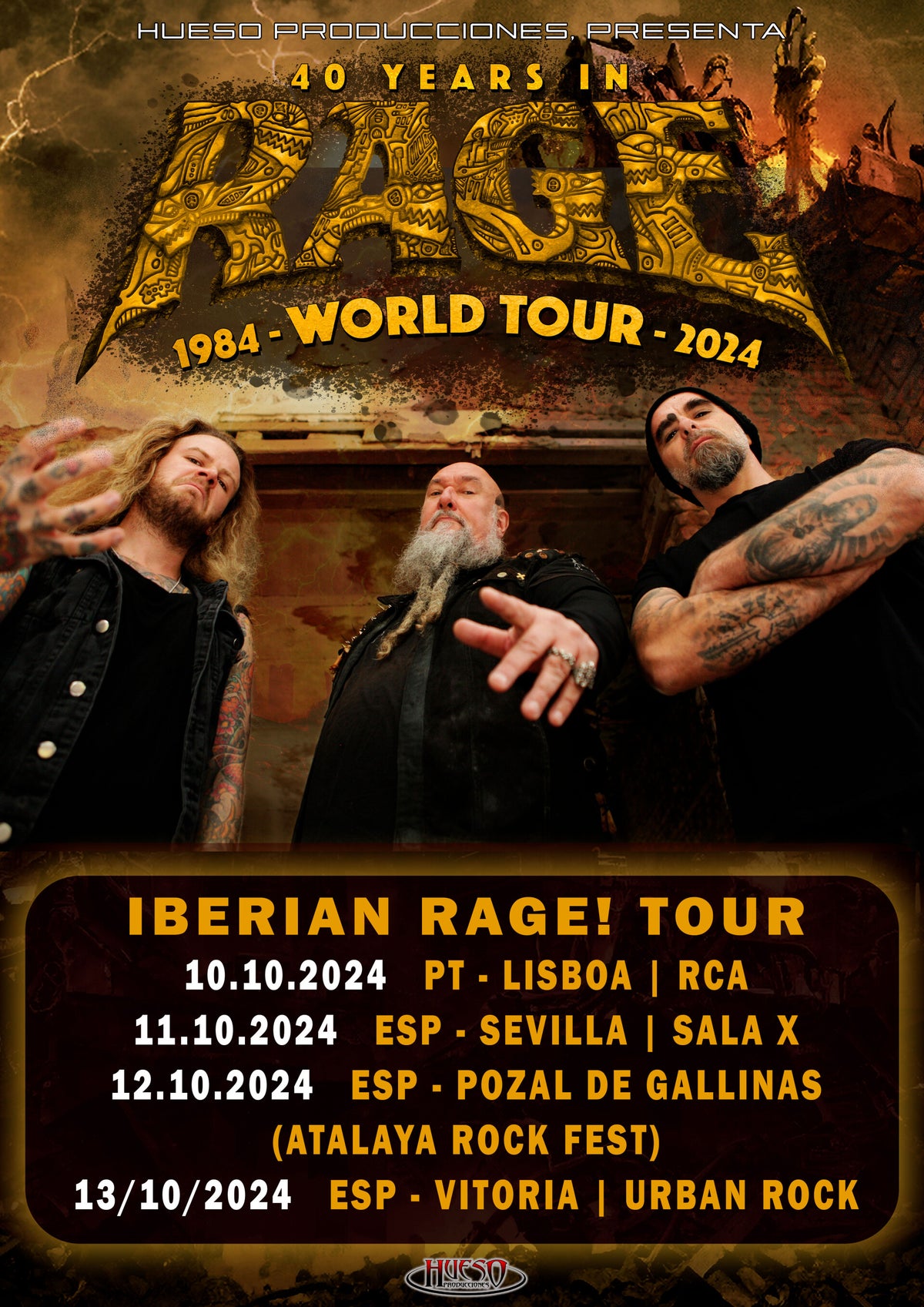RAGE VUELVE A ESPAÑA POR SU 40 ANIVERSARIO / Noticias | ROCKEMOTION