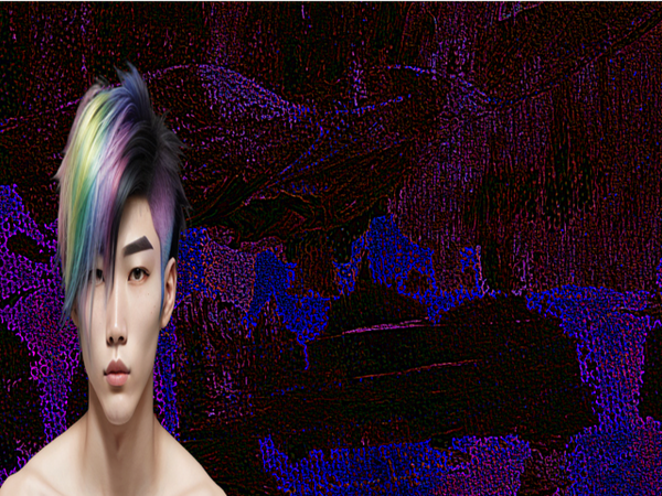 Desktop wallpapers -rainbow hair-13a