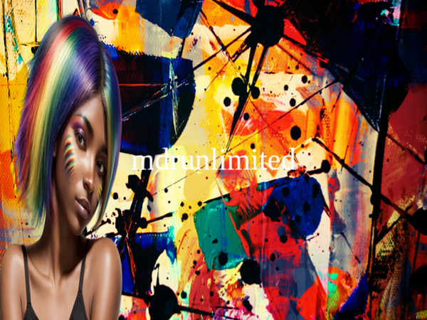 Desktop wallpapers -rainbow hair 4a
