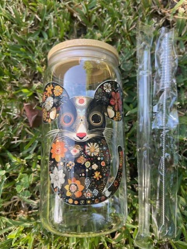 Drink cup 12oz plastic with bamboo lid