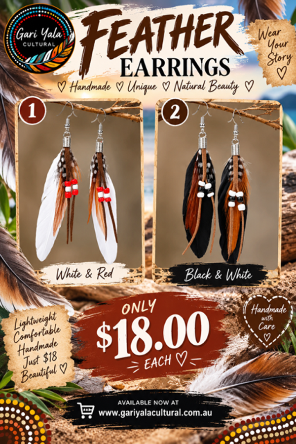 HANDMADE FEATHER EARRINGS