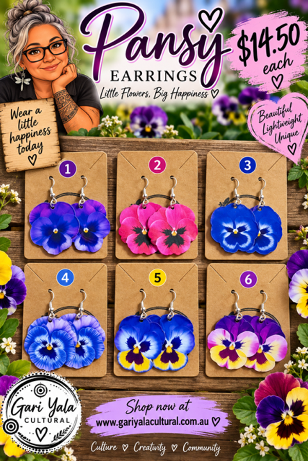 🌸  PANSY EARRINGS HAVE ARRIVED! 🌸