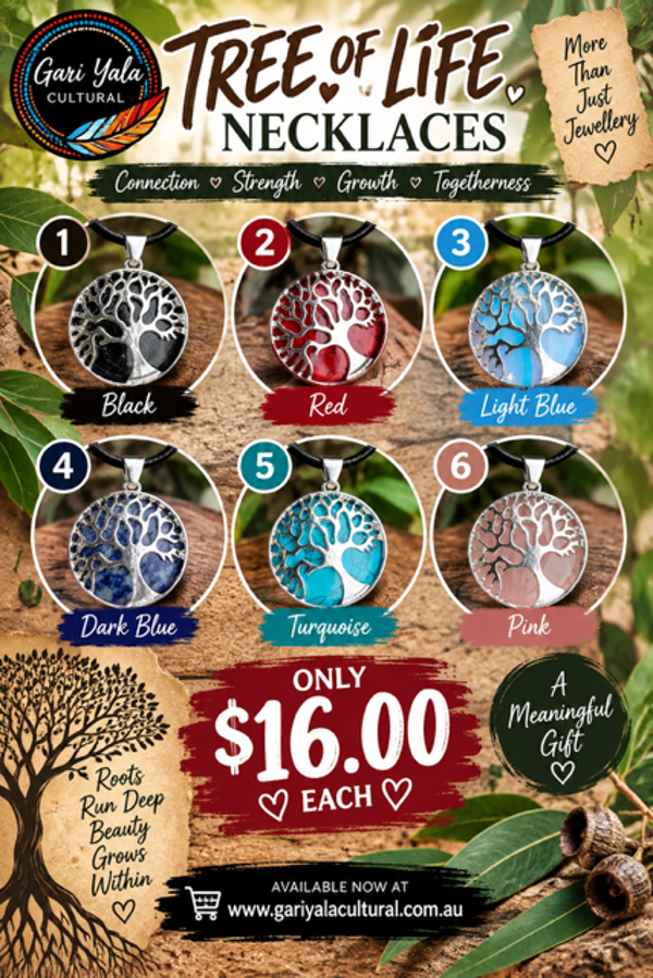 TREE OF LIFE NECKLACES AT GARI YALA