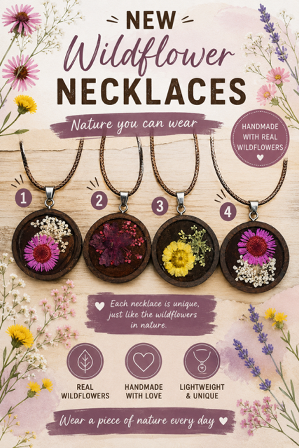 NEW Wildflower Necklaces Have Arrived!
