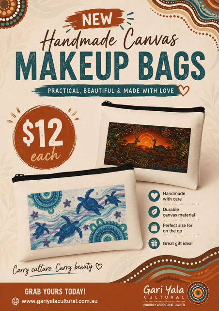 HANDMADE CANVAS MAKEUP BAGS