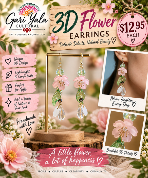 🌸 3D Flower Earrings