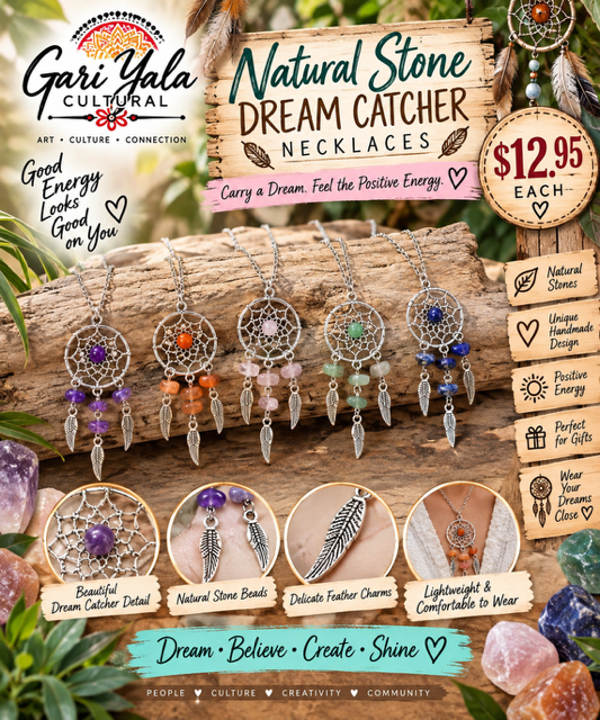 🌿 Natural Stone Dream Catcher Necklaces