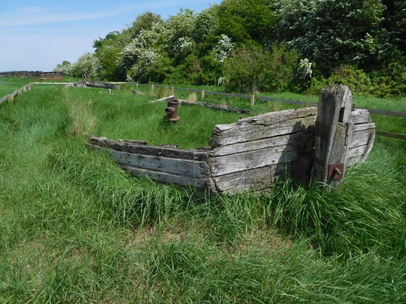 Boten kerkehof in de Purton Ships graveyard