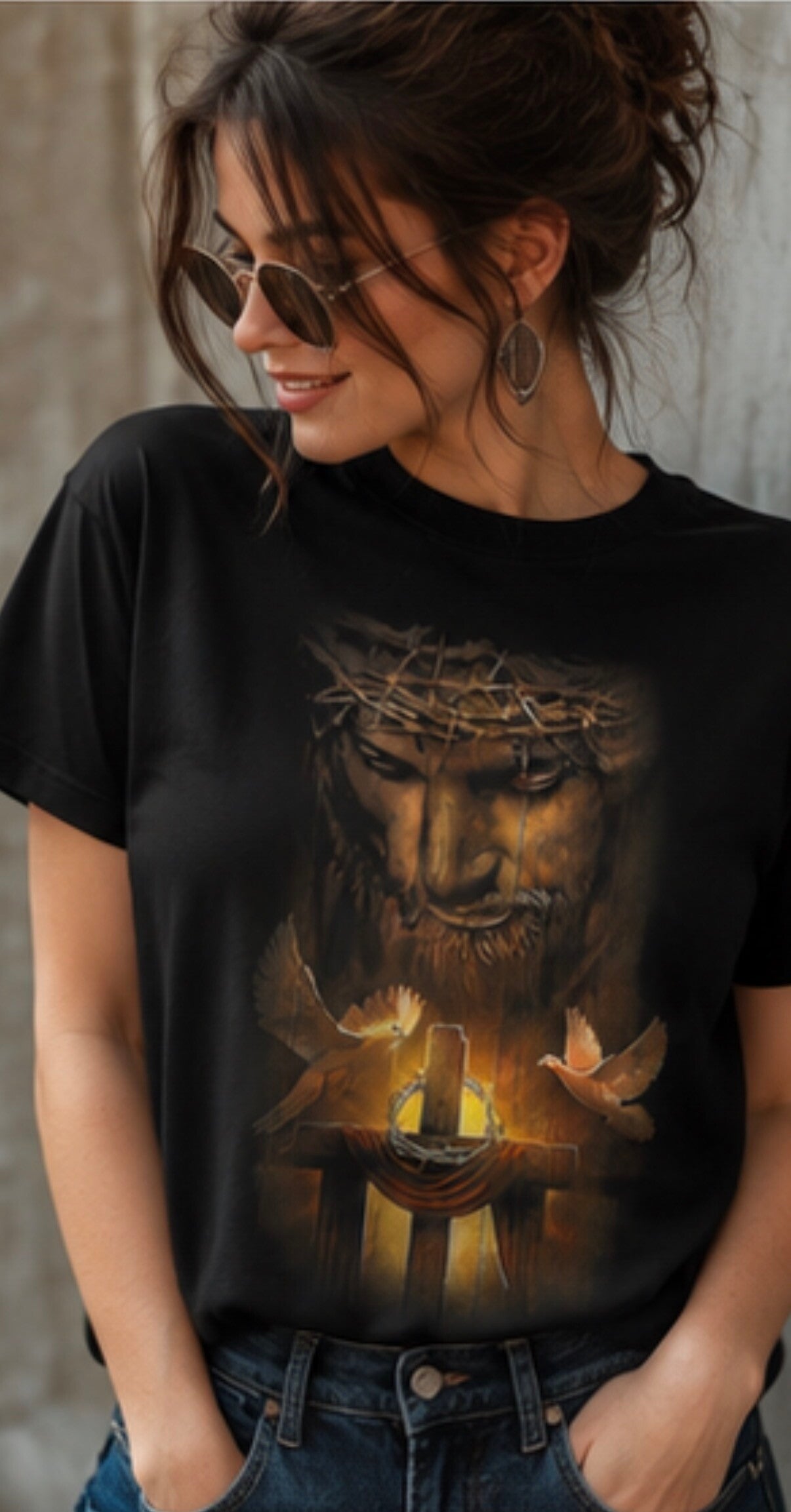 Half Tone-Jesus-Cross
