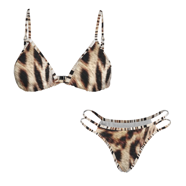 Bikini top a triangolo e perizoma a vita bassa