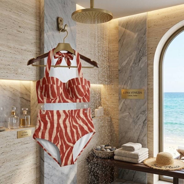 Bikini scollo a fascia larga