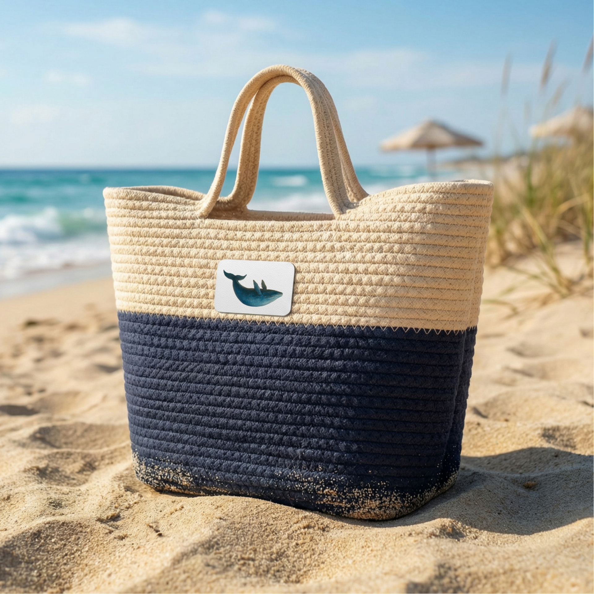 Borsa in paglia intrecciata