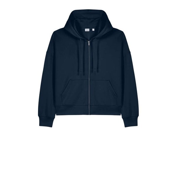 Felpa con cappuccio e zip intera da donna