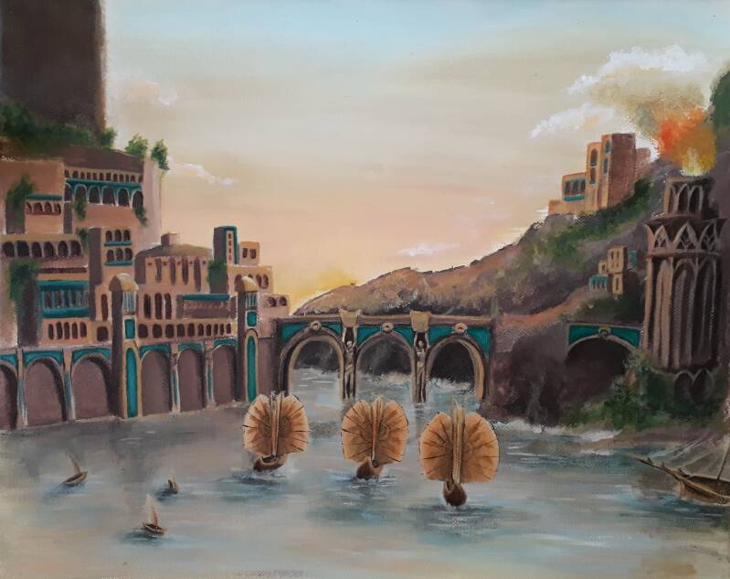 NÚMENOR - Peinture acrylique sur toile / grand format 