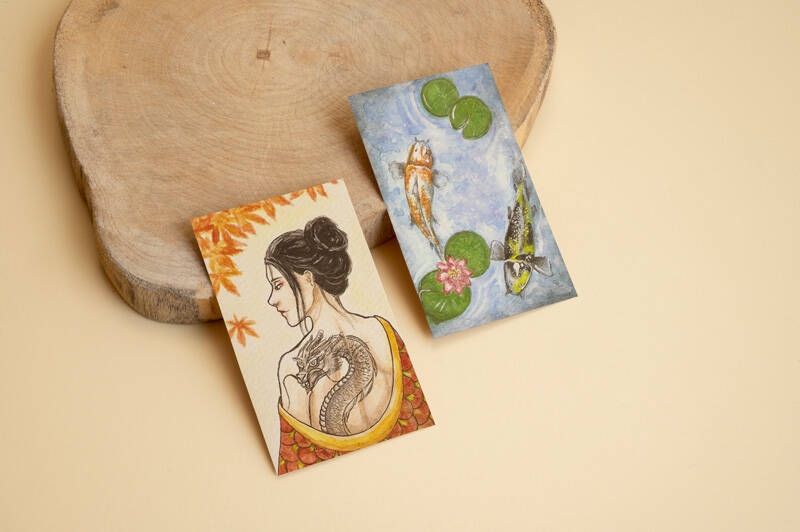 PETITES CARTES - Aquarelle sur papier / format 5x8cm